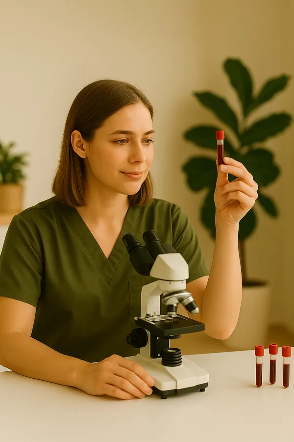 Tierärzte bei der Labordiagnostik