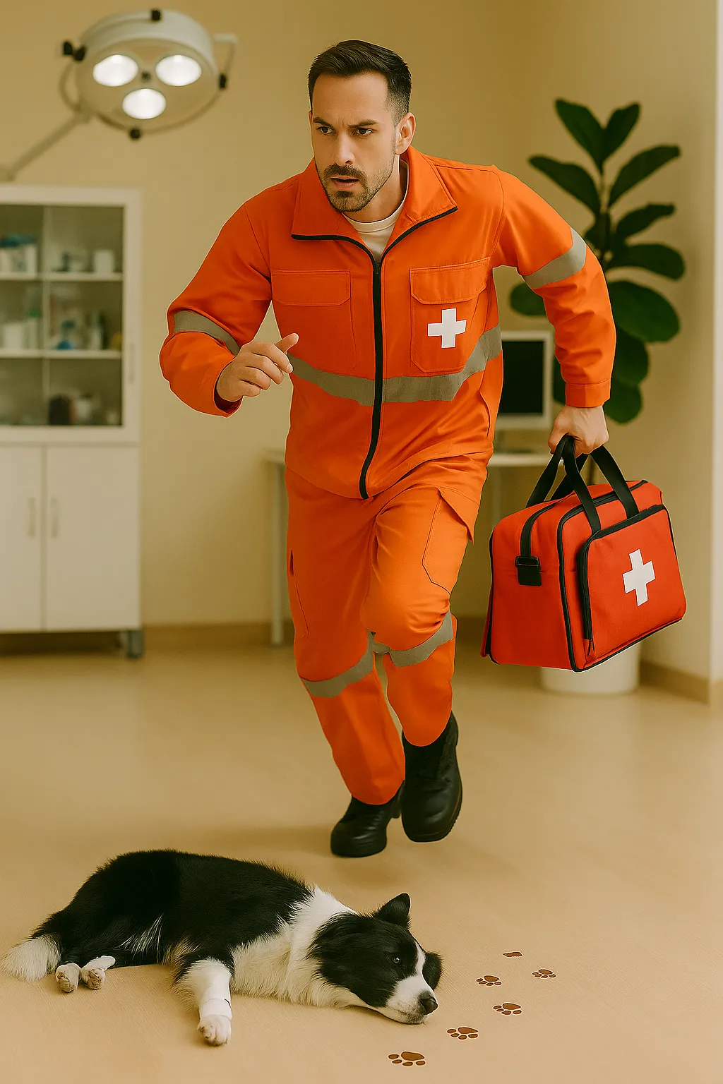 Tierarzt in Notfallversorgung