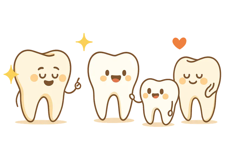 Zähne unterhalten sich